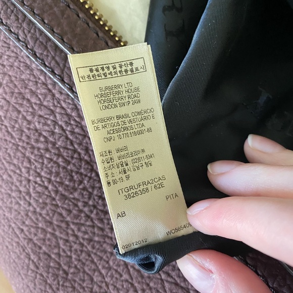 Burberry Kirley Satchel + Wallet Brown Cow Grain Pebbled Leather - Picture 6 of 16